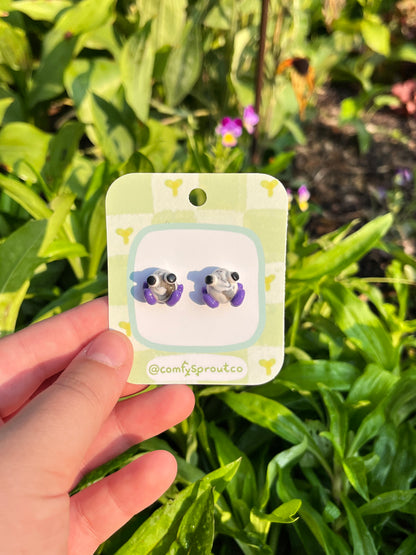 Micro Frog Stud Earrings