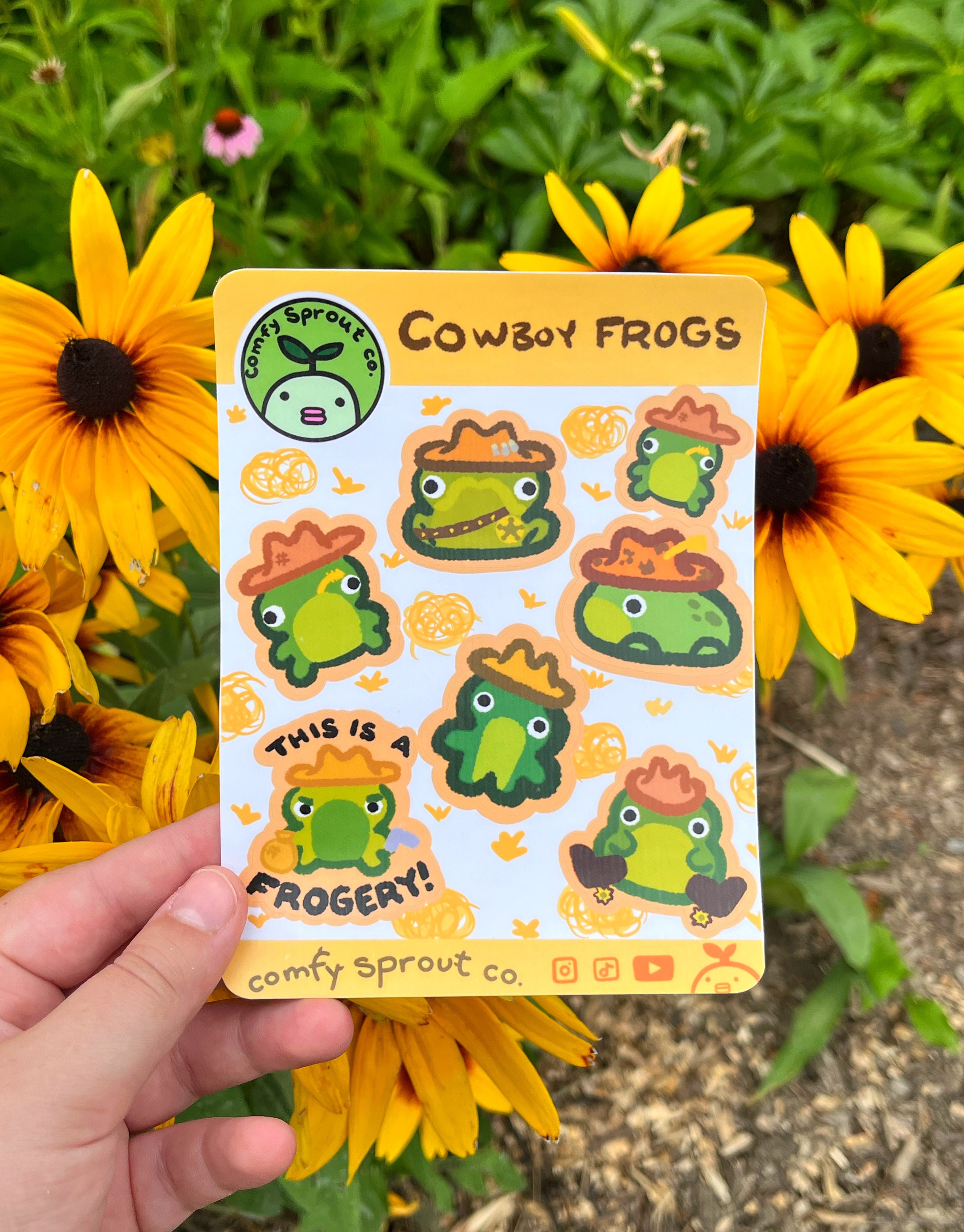 Cowboy Frog Sticker Cowboy Frogs – ComfySproutCo
