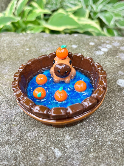 Capybara Orange Bath Trinket Dish