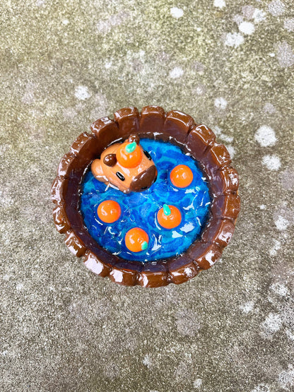 Capybara Orange Bath Trinket Dish