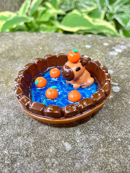 Capybara Orange Bath Trinket Dish