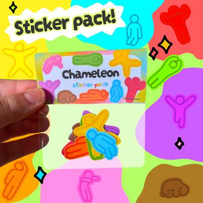 Chameleon sticker pack